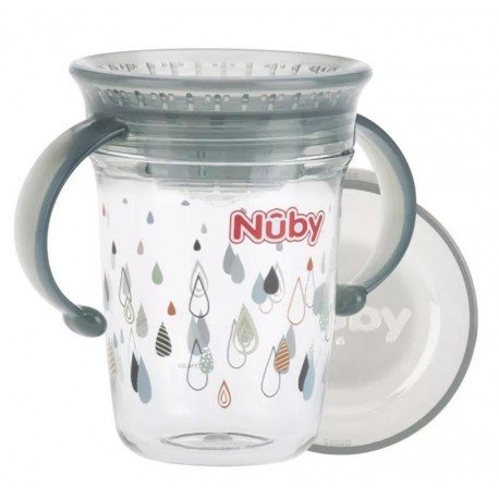 Nûby Taza Mágica con Asas Tritan +6m 240 ml Gris