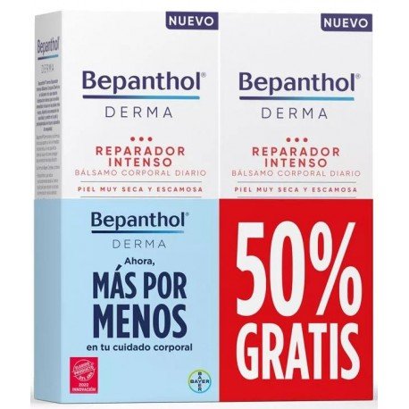 Bepanthol Derma Bálsamo Corporal Reparador Intenso Piel Seca 2x200 ml (2ª al 50%)