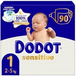 Comprar Dodot Pañales Sensitive Jumbo Pack T1 (2-5 Kg) 90 uds