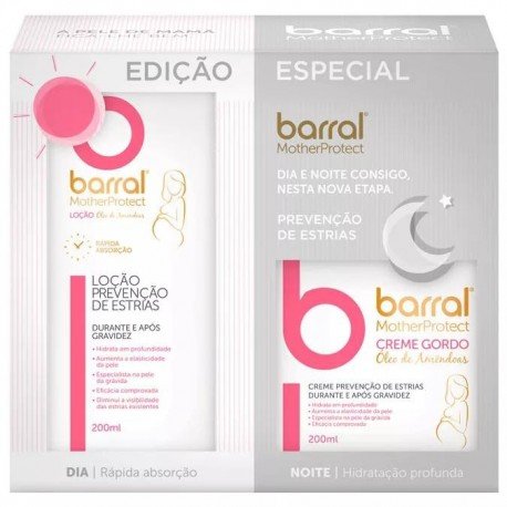 Barral Crema Aceite Almendras 200 ml + Loción Anti Estrías 200 ml