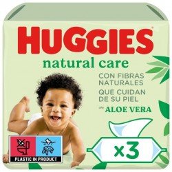 Comprar Huggies Natural Care Aloe Toallitas Bebé Aloe Vera 3x56 Uds