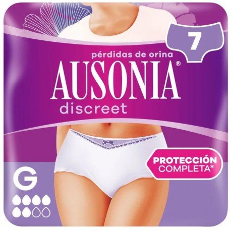 Ausonia Discreet Braguitas Incontinencia Mujer Normal L 7 uds