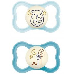 Comprar MAM Chupete Air Night Azul Mate +16m 2 uds