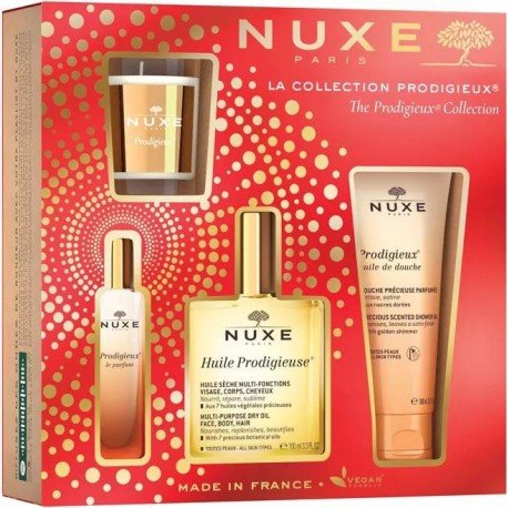 Nuxe Huile Prodigieuse 100 ml + Aceite Ducha 100 ml + Perfume 15 ml + Vela