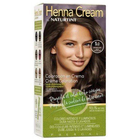 Naturtint Henna Cream Tinte Semipermanente 5.0 - Castaño Claro 110 ml