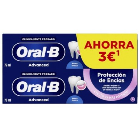 Oral-B Pasta de Dientes Advanced Protección de Encías 2x75 ml