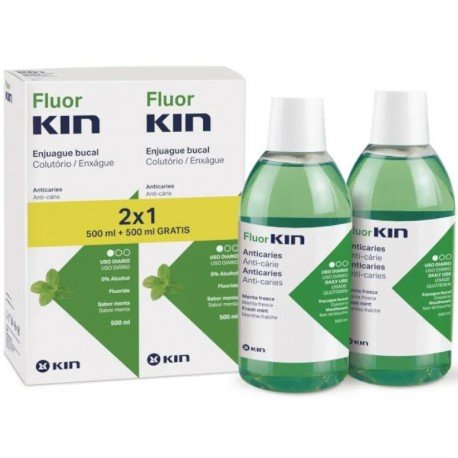 Kin Fluorkin Enjuague Diario Menta 2x500 ml