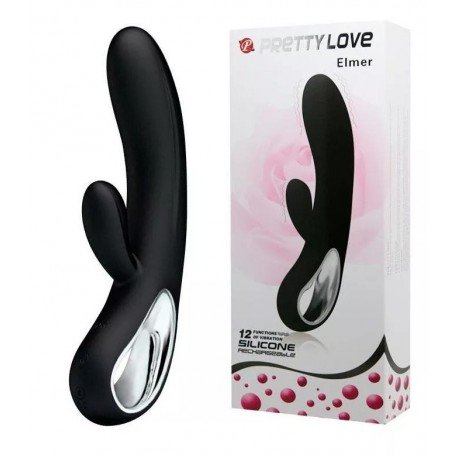 Love Vibrador Elmer Recargable 12 Funciones Pretty Negro