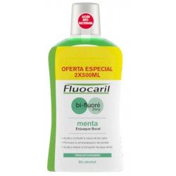 Comprar Fluocaril Bi-Fluoré Enjuague Bucal Menta 2x500 ml FORMATO AHORRO