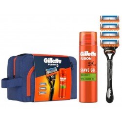 Gillette Fusion5 Maquinilla + 3 Recambios + Gel de Afeitar 200 ml