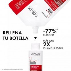 Vichy Dercos Technique Champú Estimulante Energy+ Combate la Caída 400 ml