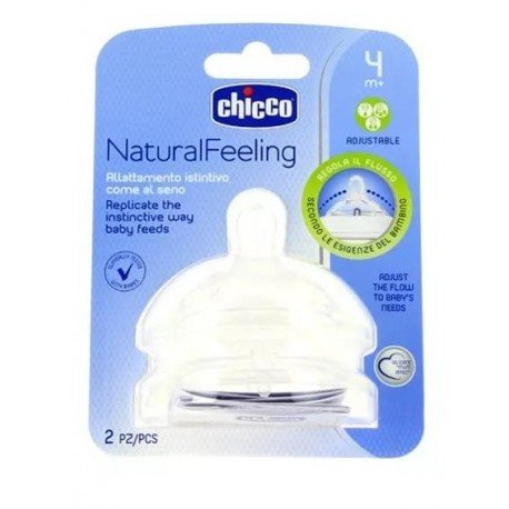 Chicco Tetina Step Up 2 Silicona Valvula Anticolicos Flujo Regulable 4m+ 2 Uds