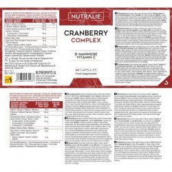 Nutralie Arándano Rojo Americano con Vitamina C y D-Manosa Cistitis 60 Cápsulas