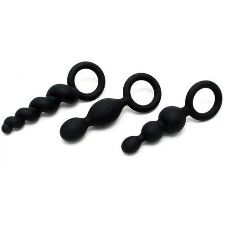 Satisfyer Booty Call Plugs Anales Color Negro 3 uds