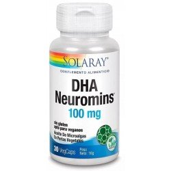 Comprar DHA Neuromins 100mg Solaray 30 Perlas Vegetales