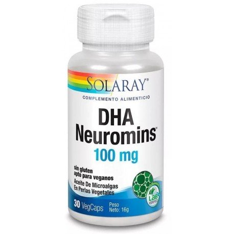 DHA Neuromins 100mg Solaray 30 Perlas Vegetales