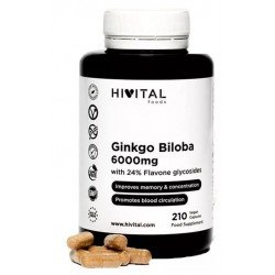 Comprar Hivital Ginkgo Biloba 6000 mg 210 Cápsulas