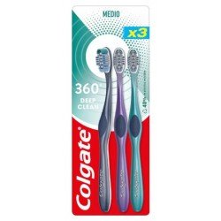 Comprar Colgate Cepillo de Dientes Manual 360 Deep Clean 3 uds