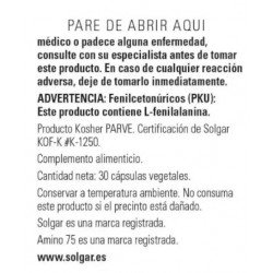 Solgar Amino 75 30 Cápsulas Vegetales