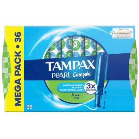 Tampax Pearl Compak Tampones Super 36 uds