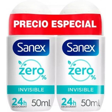 Sanex Zero% Extra Control Desodorante Roll-On 2x50 ml