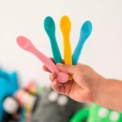 Suavinex Cuchara de Silicona para Bebés Amarilla +4m