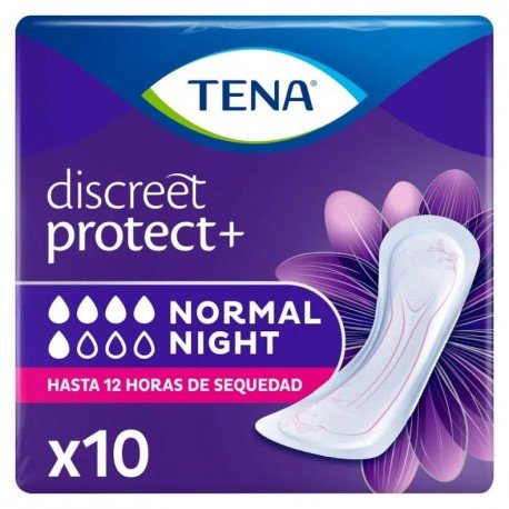 TENA Discreet Protect+ Normal Night Mujer Incontinencia 10 uds