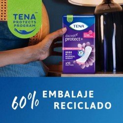 TENA Discreet Protect+ Normal Night Mujer Incontinencia 10 uds
