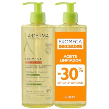A-Derma Exomega Control Aceite de Ducha 2x500 ml