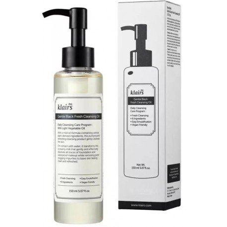 Klairs Gentle Black Fresh Aceite Limpiador 150 ml
