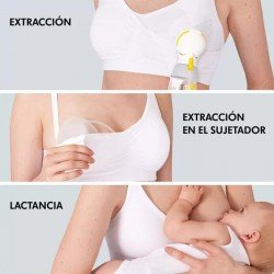 Medela Sujetador de Lactancia y Extracción 3 en 1 Negro S