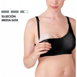 Medela Sujetador de Lactancia y Extracción 3 en 1 Negro S