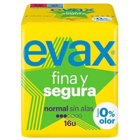 Evax Fina y Segura Normal Compresas sin Alas 16 uds