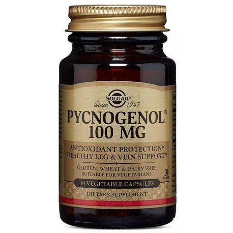 Solgar Extracto de Corteza de Pino Pycnogenol 100 mg 30 Cápsulas