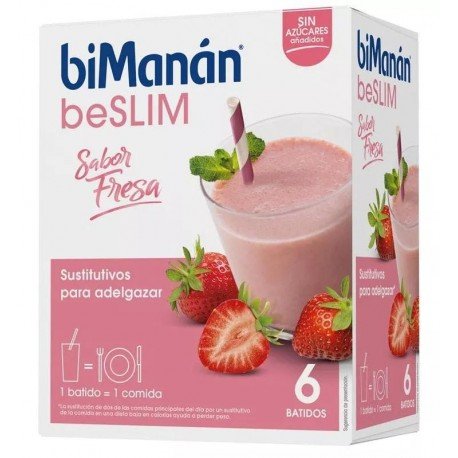 Bimanán Be Slim Batido Fresa 6 Sobres