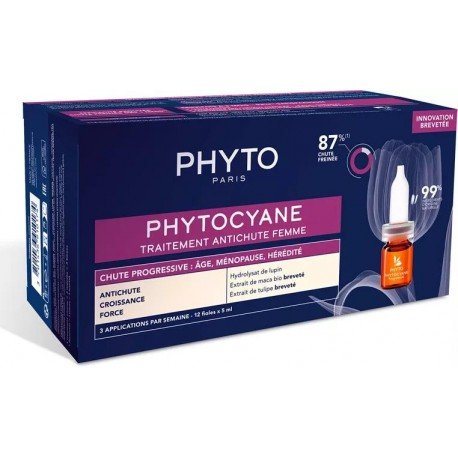 Phyto Phytocyane Tratamiento Anticaída Mujer Caída Progresiva 12 Viales