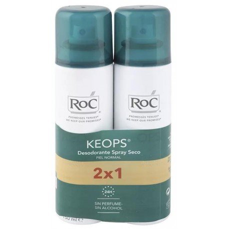 Roc Keops Desodorante Spray Seco 2x150 ml