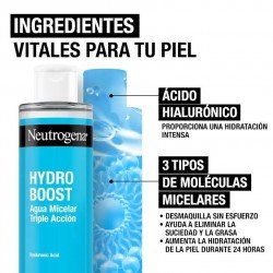 Neutrogena Hydro Boost Agua Micelar Desmaquillante Facial 400 ml