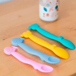 Suavinex Cuchara de Silicona para Bebés Verde +4m