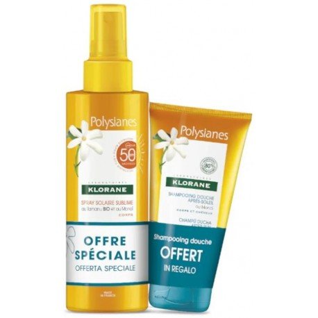 Klorane Spray Solar SPF50 + Champú Ducha 75 ml