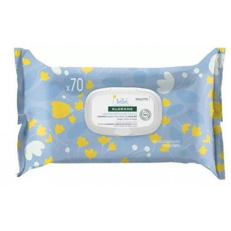 Klorane Bebé Toallitas Limpiadoras Suaves 70 uds