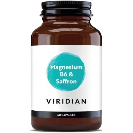 Viridian Magnesio, Vitamina B6 y Azafrán 60 Cápsulas