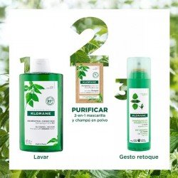 Klorane Champú-Mascarilla 2 en 1 a la Ortiga Bio 8 uds
