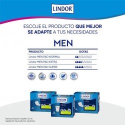Lindor MEN Protectores Extra Incontinencia Hombres 4 Gotas 14 uds
