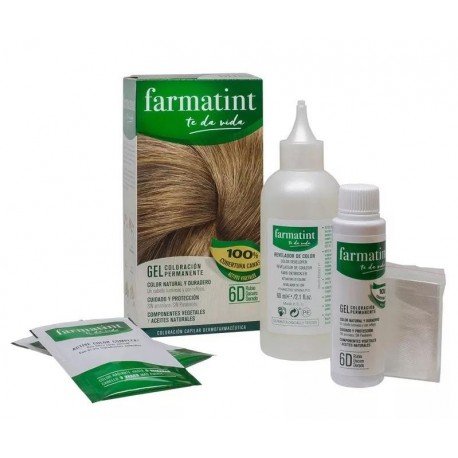 Farmatint Gel Coloración Permanente 6D Rubio Oscuro Dorado