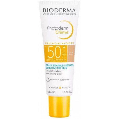 Bioderma Photoderm Piel Sensible y Seca Tono Claro SPF50+ 40 ml