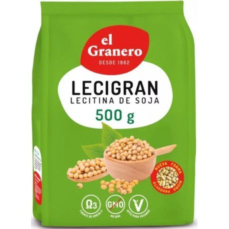 El Granero Integral Lecigran Lecitina de Soja IP NO GMO 500 gr