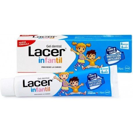 Lacer Gel Dental Infantil Sabor Fresa 75 ml