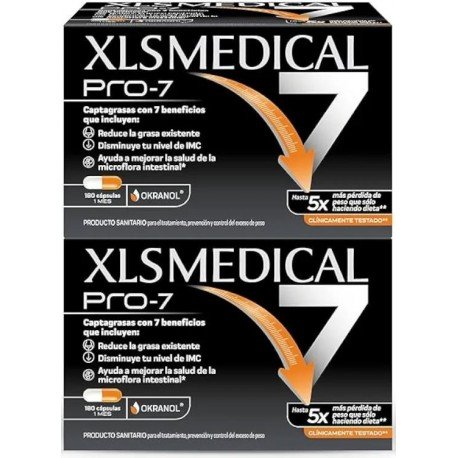 XLS Medical Pro 7 Captagrasas 2x180 Cápsulas