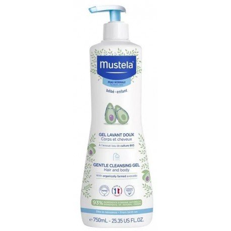Mustela Gel de Baño Suave con Aguacate BIO 750 ml